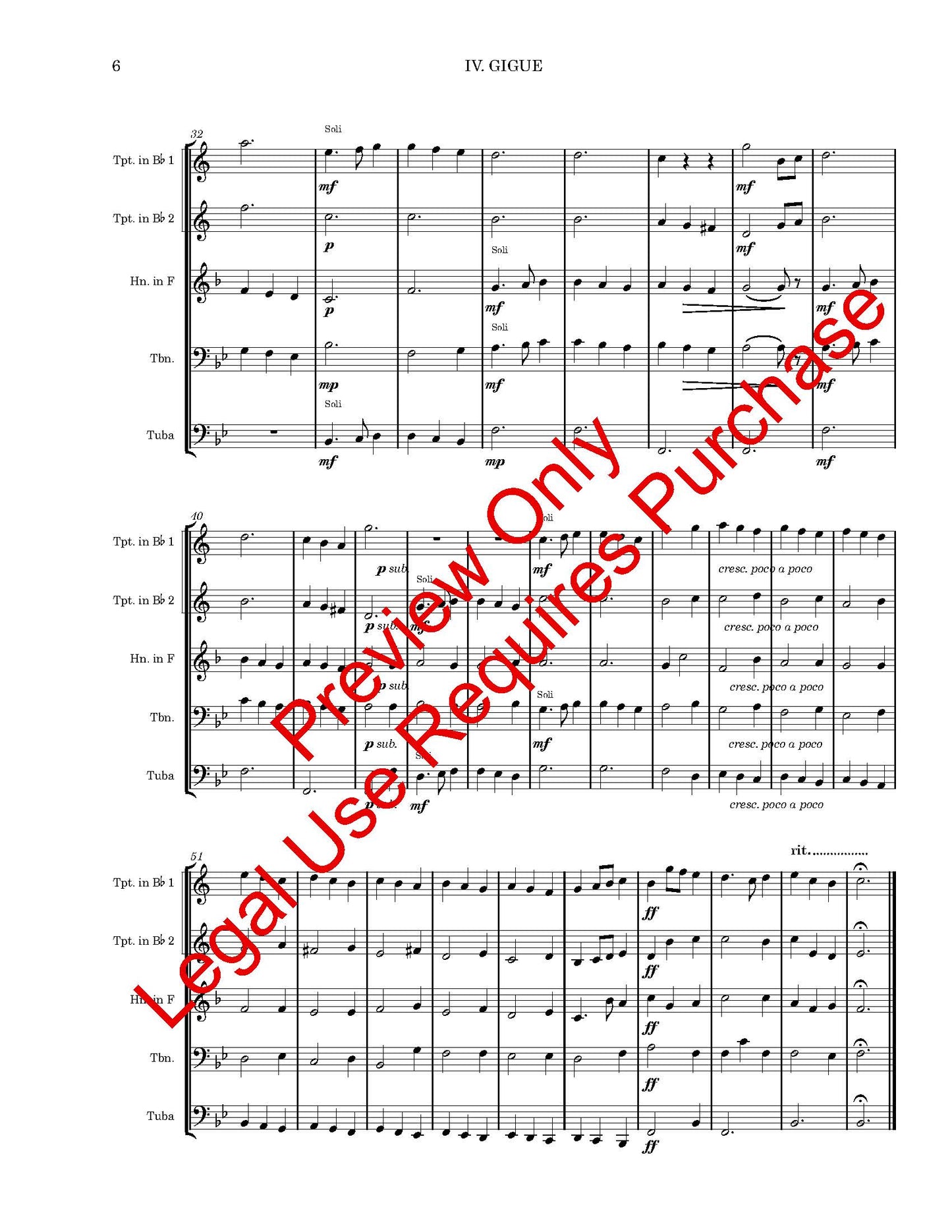 Suite from "Hora Decima" for Brass Quintet