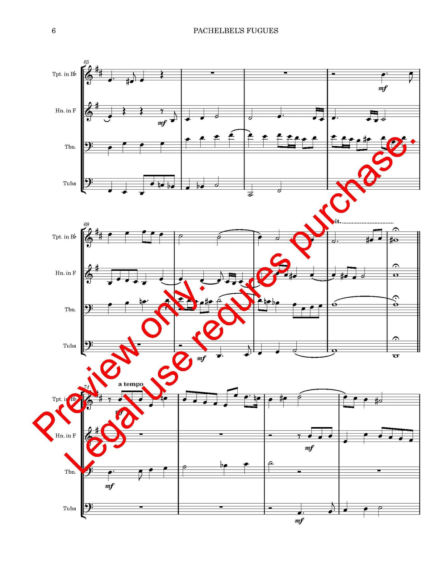 Pachelbel's Fugues - Brass Quartet