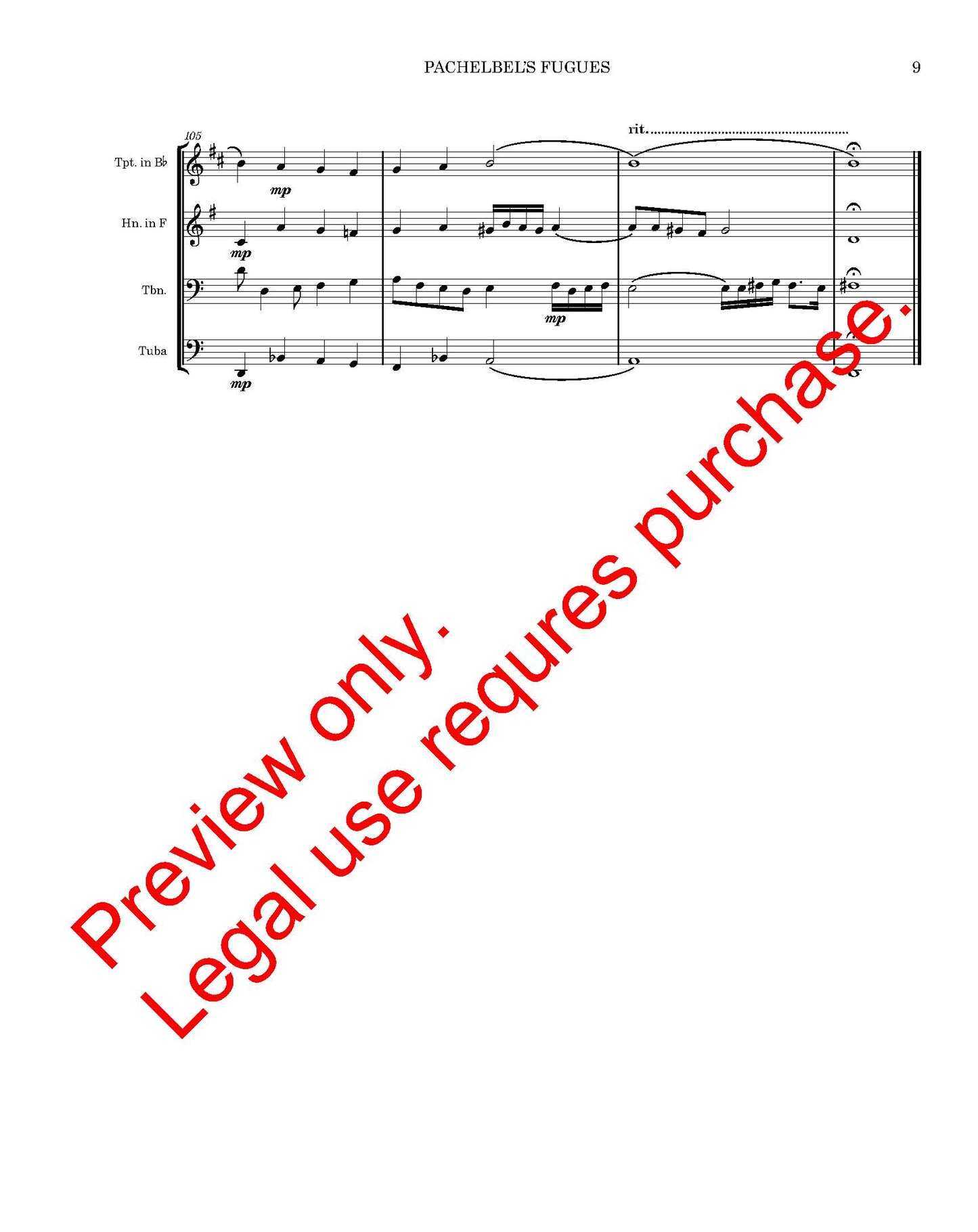 Pachelbel's Fugues - Brass Quartet