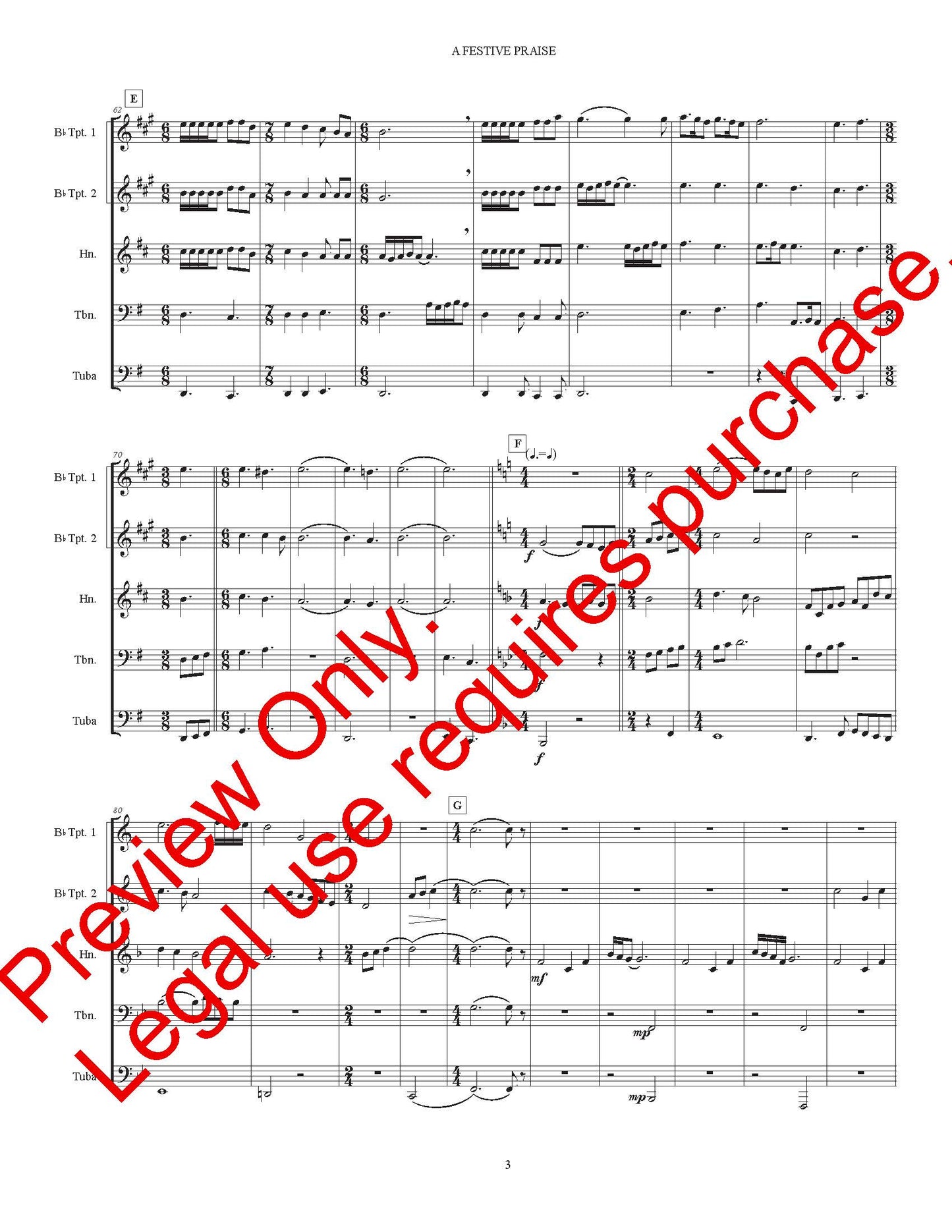 A Festive Praise (Brass Quintet)