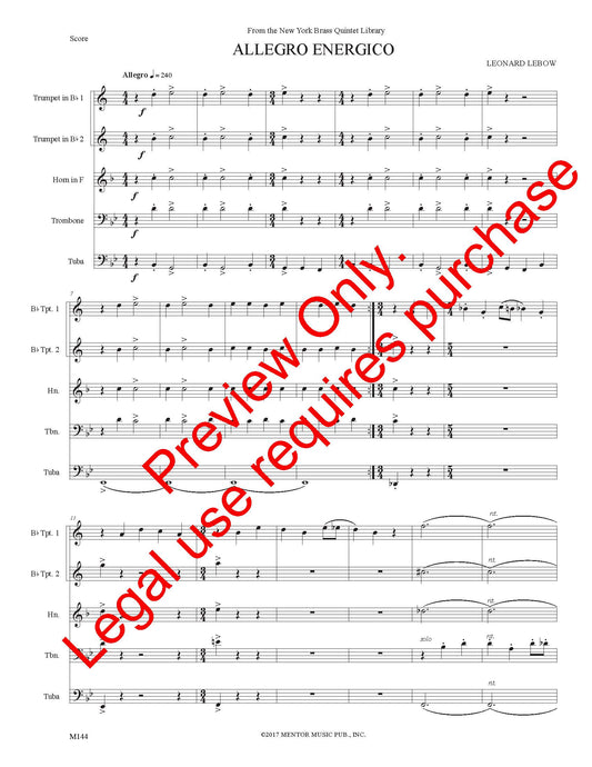 Allegro Energico for Brass Quintet