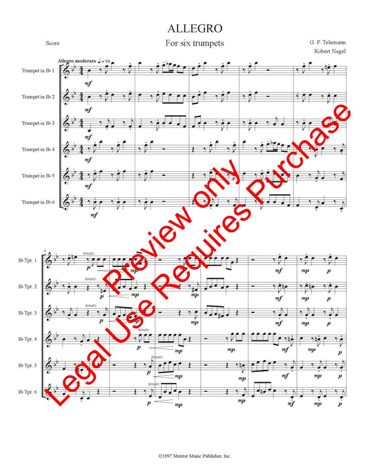 Allegro for 6 Trumpets