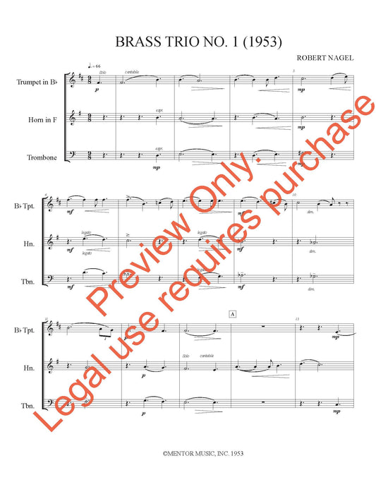 Brass Trio No. 1 (1953) Robert Nagel