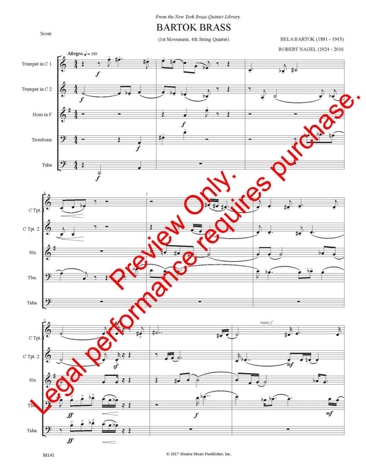 Bartok Brass for Brass Quintet