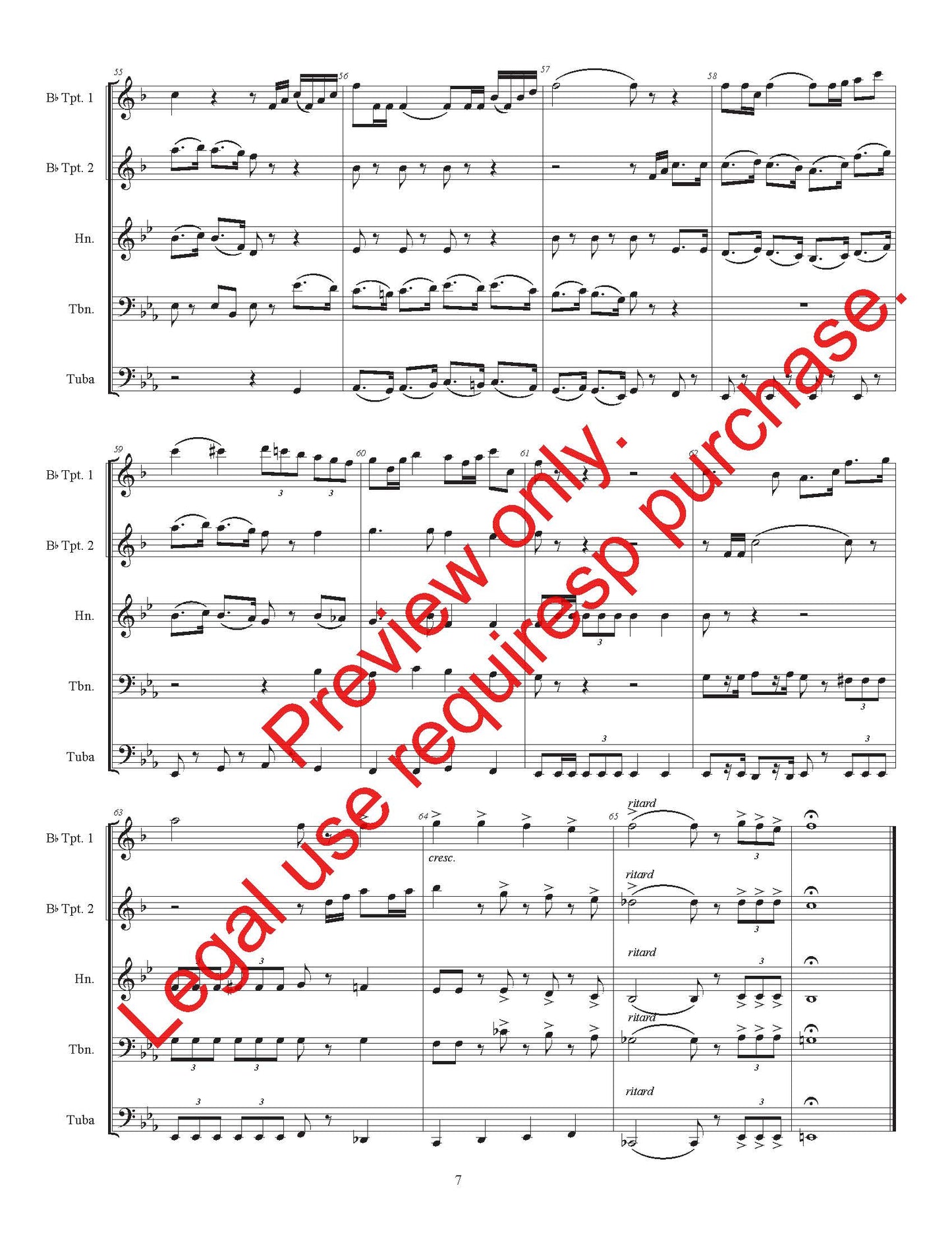 Battle Hymn of the Republic for Brass Quintet