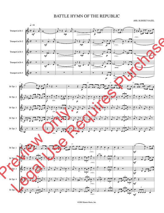 Battle Hymn of the Republic for 5 Trumpets