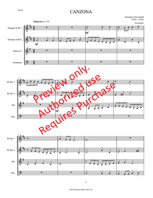 Canzona for Brass Quartet (Frescobaldi)