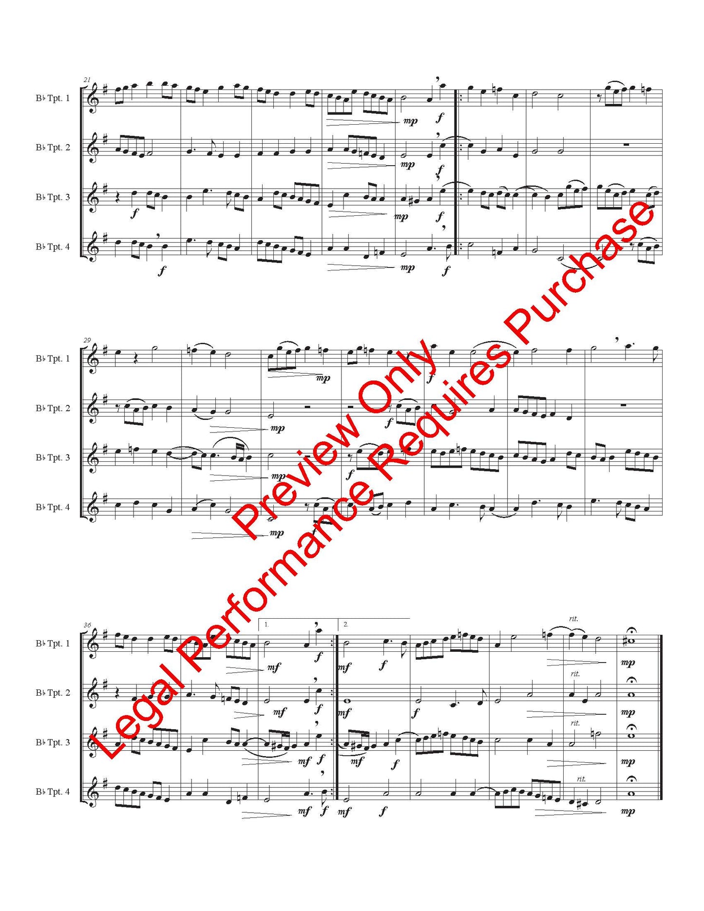 Canzona Secunda (La Martinenga) for 4 Trumpets