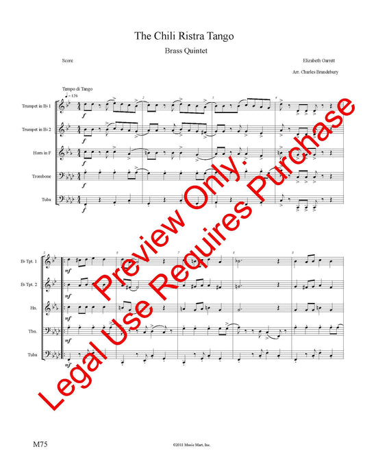 The Chili Ristra Tango (O Fair New Mexico) (Brass Quintet)