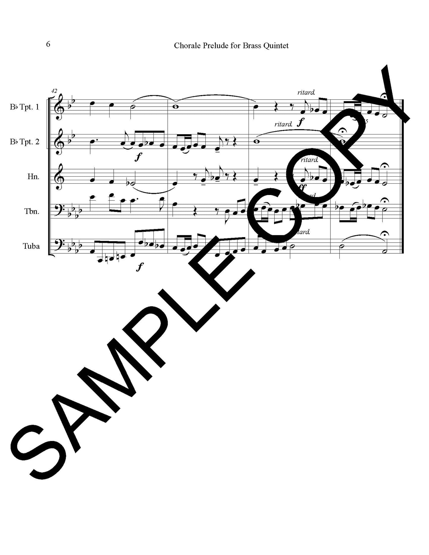 Chorale Prelude for Brass Quintet