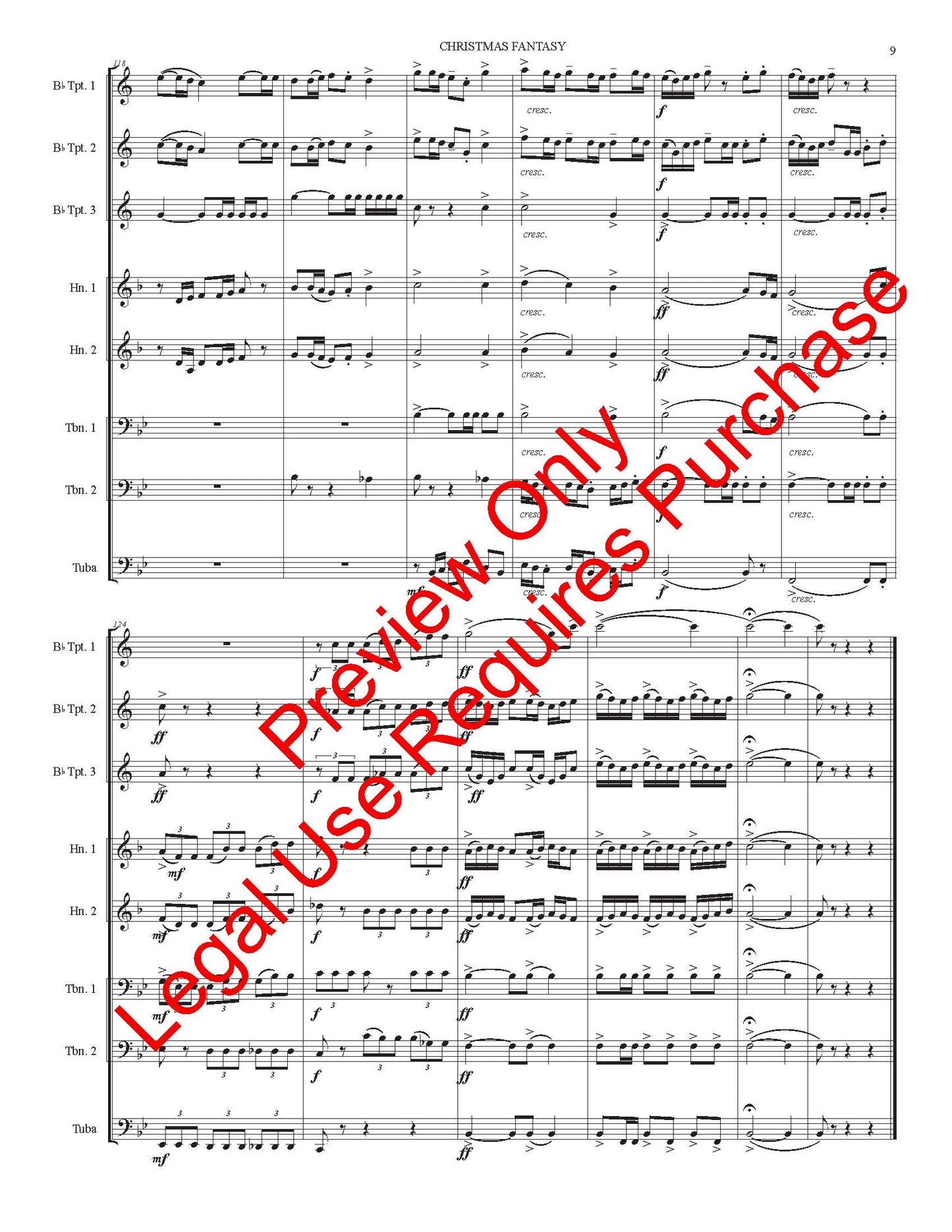 Christmas Fantasy for Brass Choir