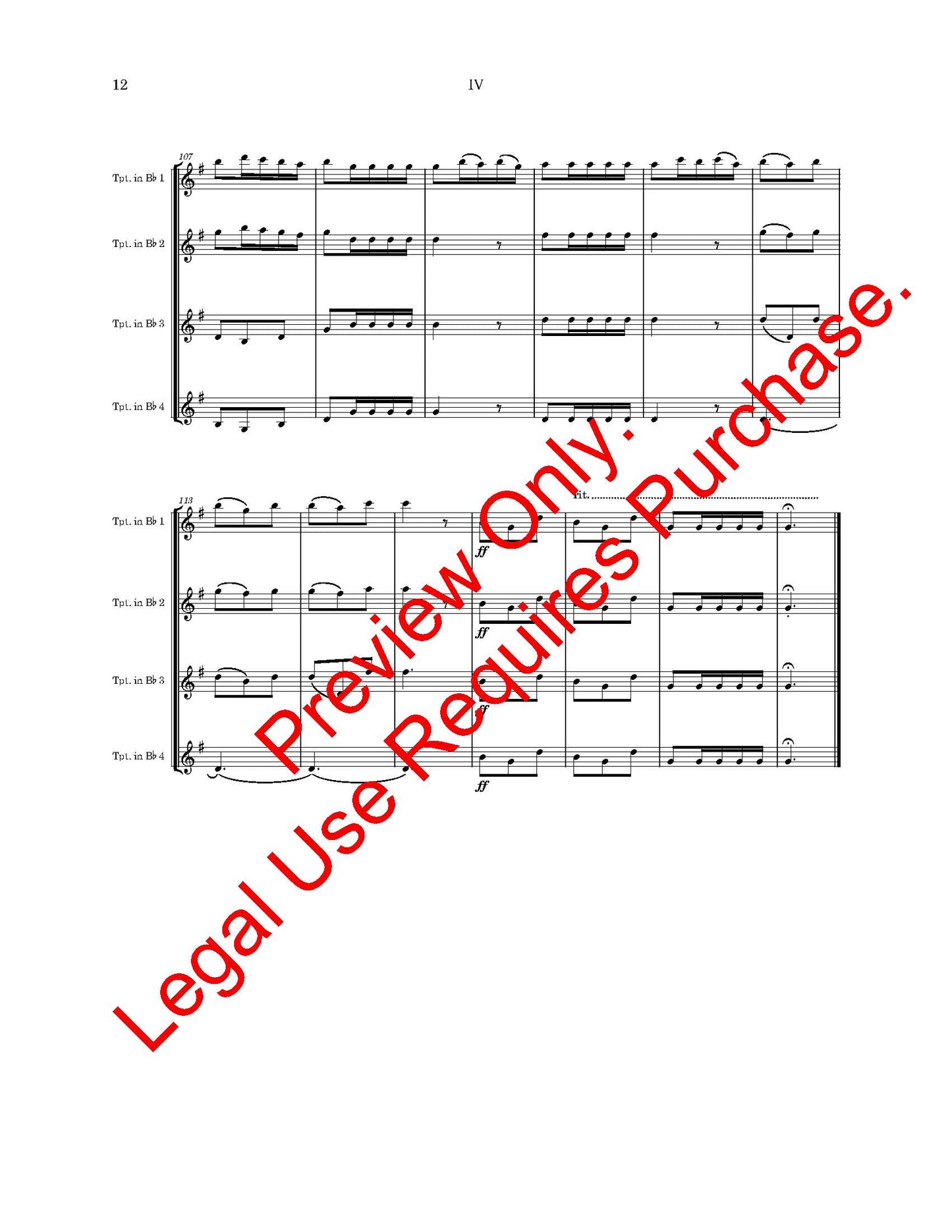 Concerto for Four Trumpets (G.P. Telemann)