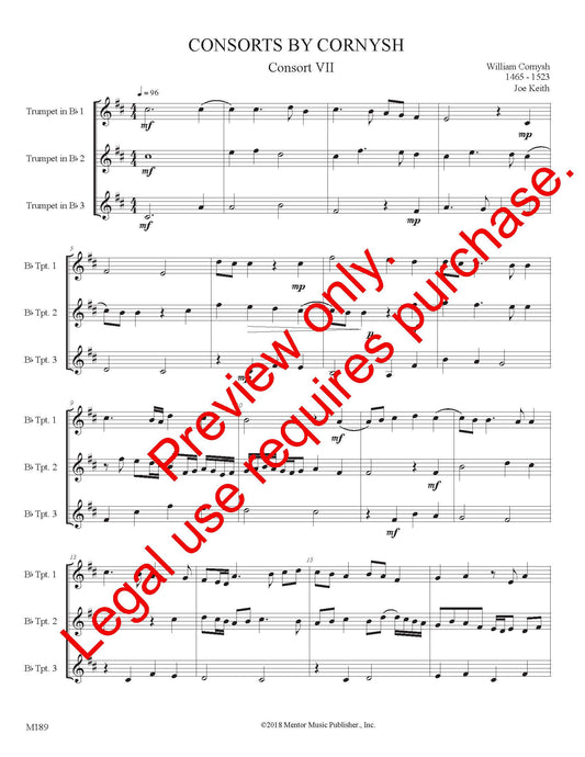 Consorts By Cornish for Trumpet Trio