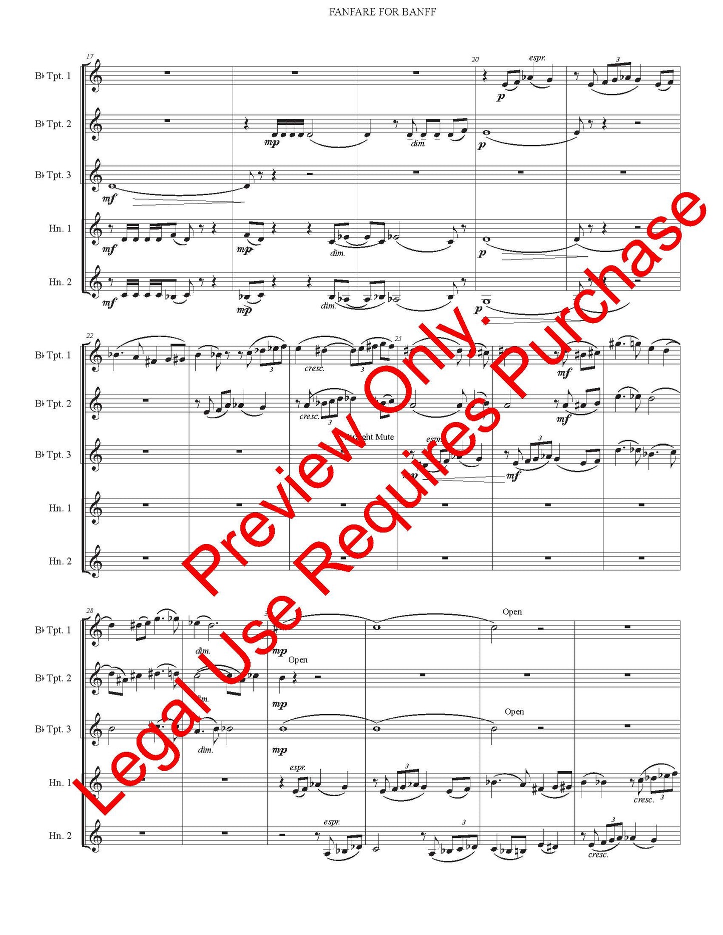 Fanfare for Banff (Brass Ensemble)