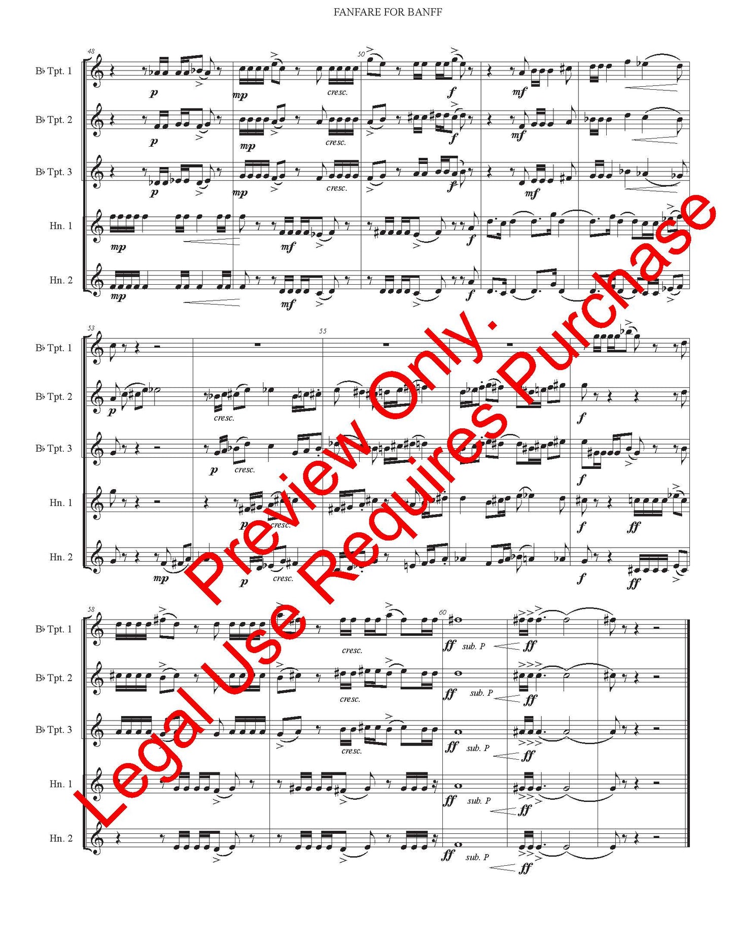 Fanfare for Banff (Brass Ensemble)