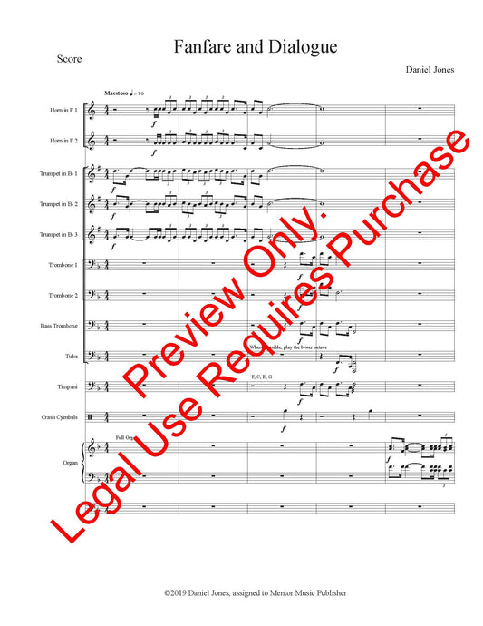 Fanfare and Dialogue for Brass Choir, Keyboard & Percussion