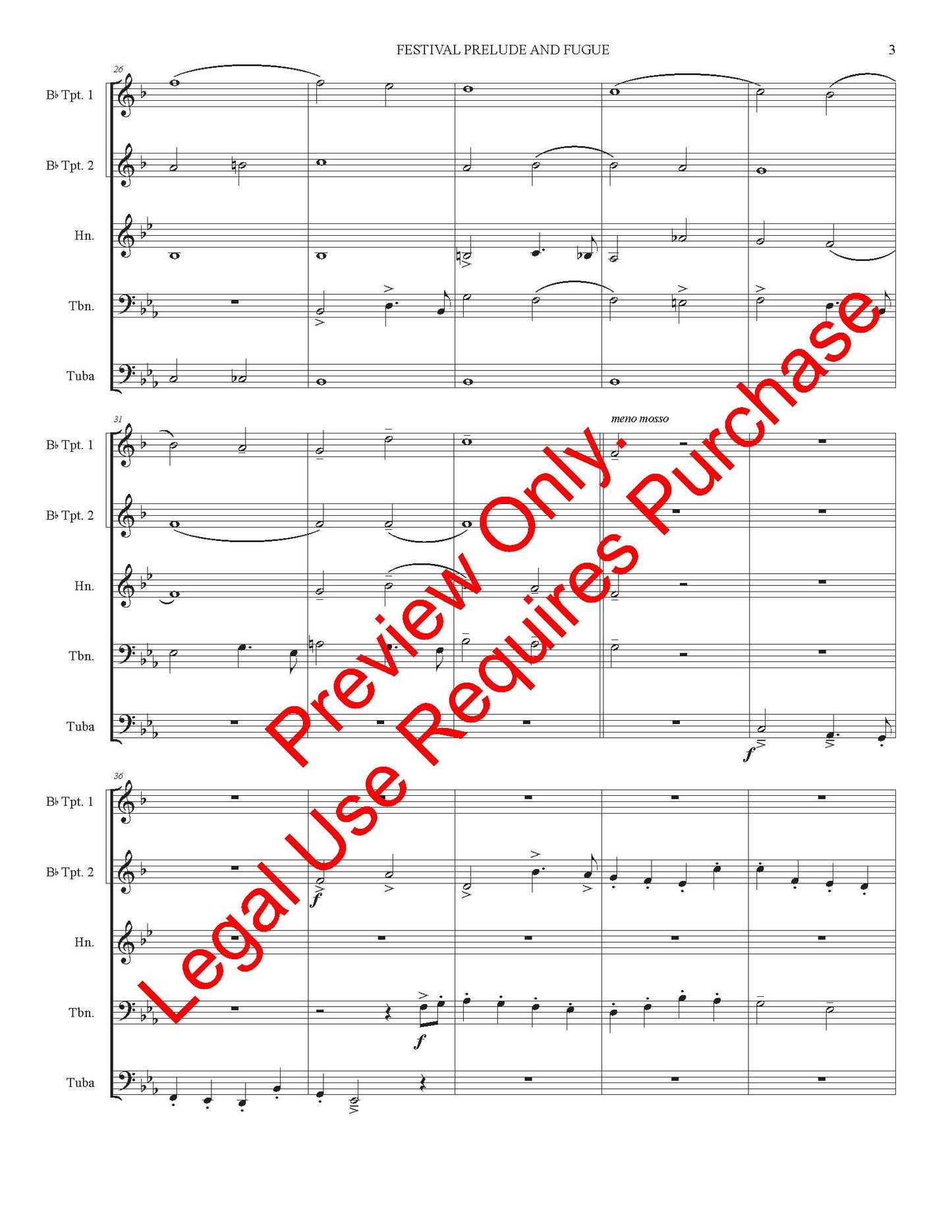Festival Prelude and Fugue for Brass Quintet