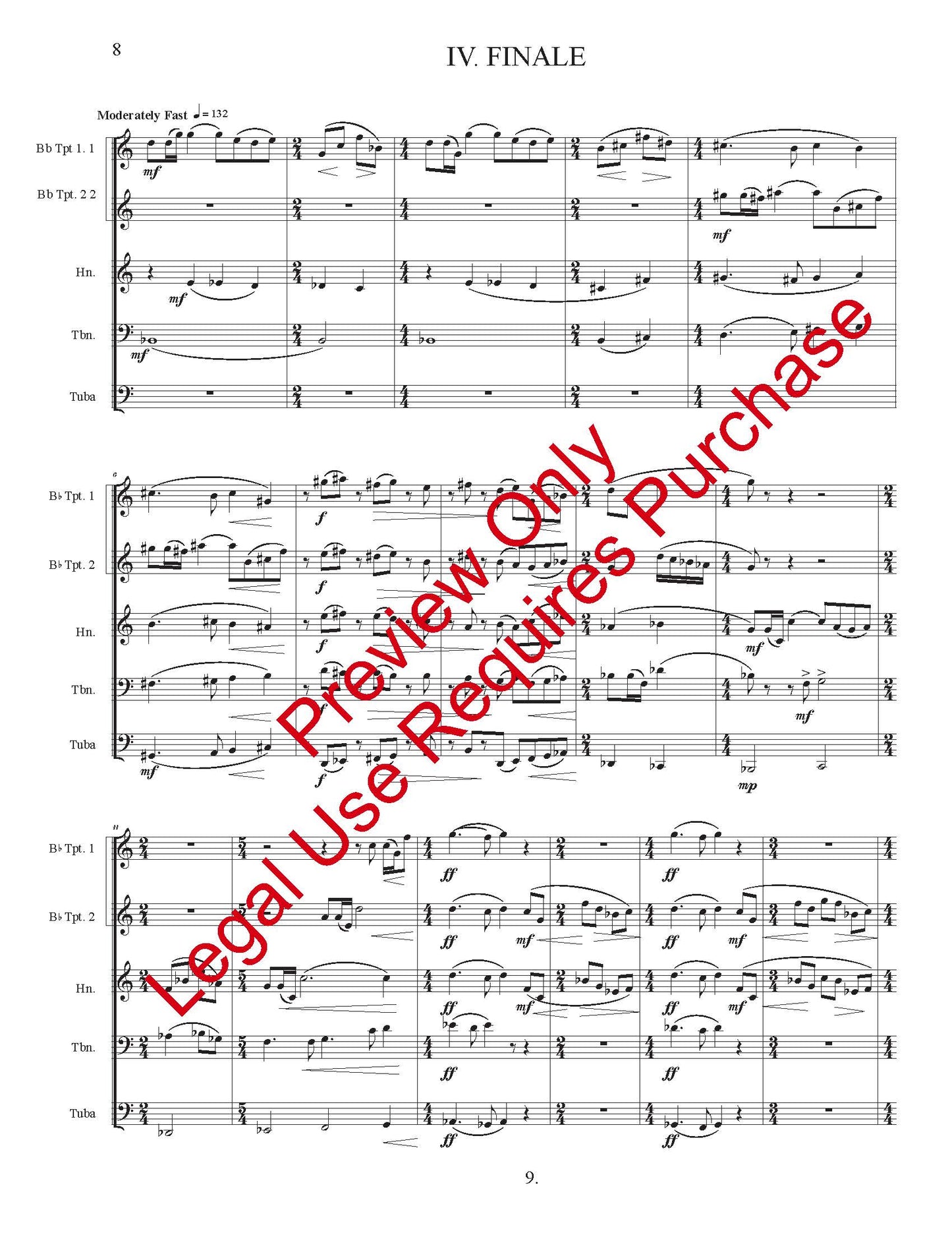 Four Moods for Brass Quintet (1957)
