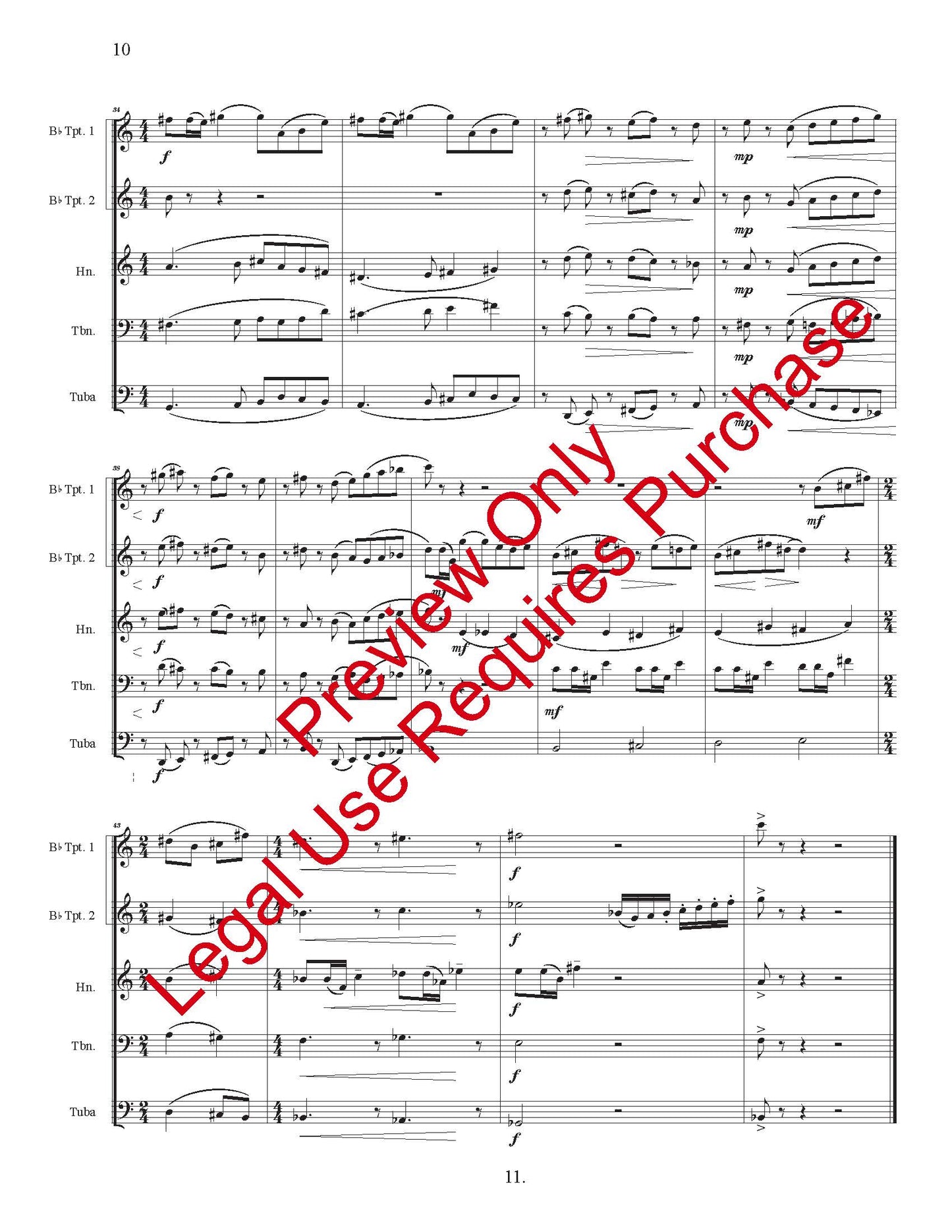Four Moods for Brass Quintet (1957)