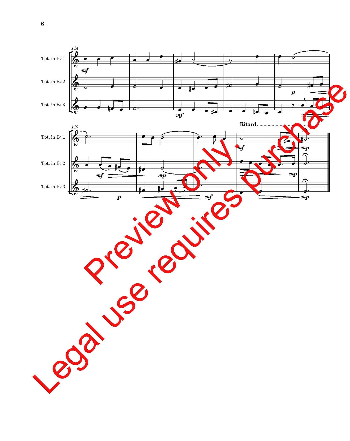 Baroque Trio for Three Trumpets