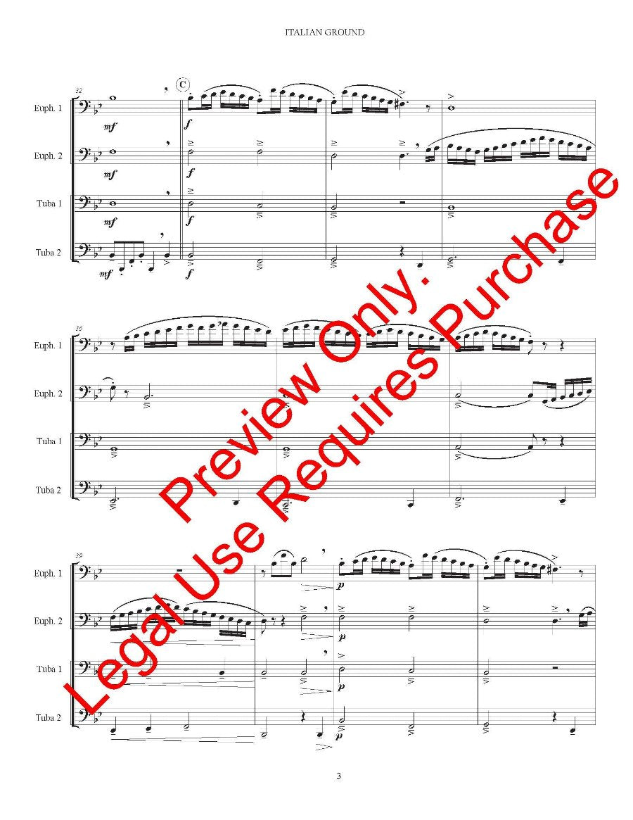 Italian Ground for Low Brass Quartet