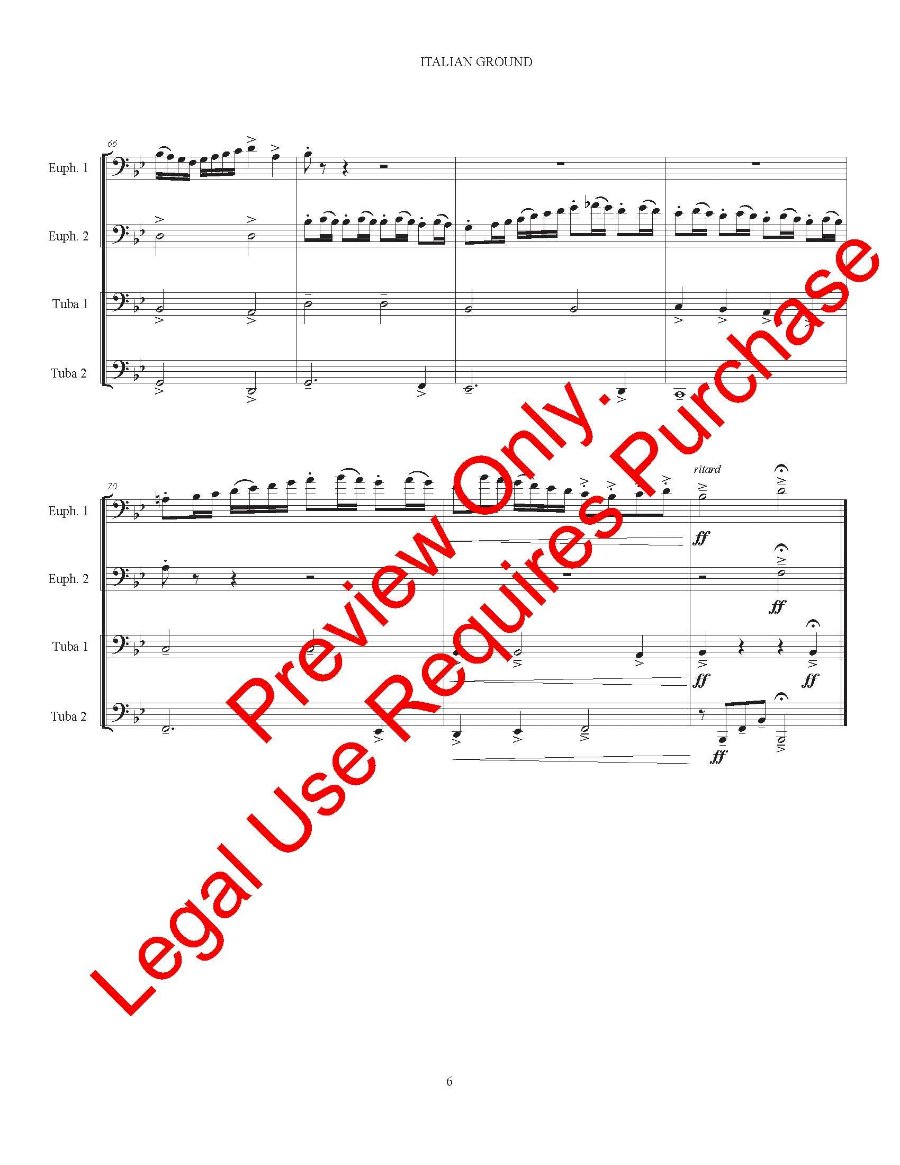 Italian Ground for Low Brass Quartet