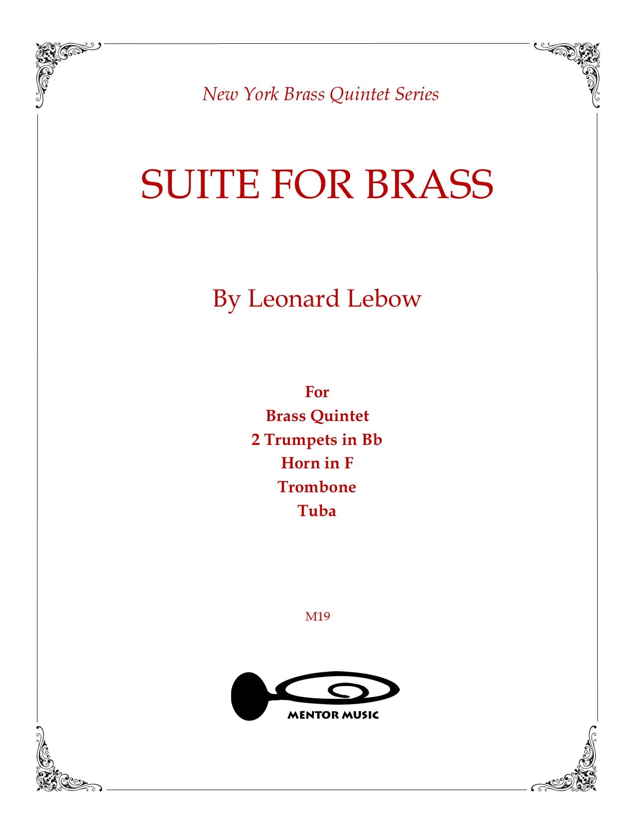 Suite for Brass Quintet (Leonard Lebow)