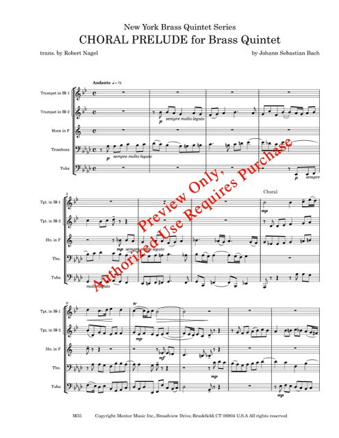 Chorale Prelude for Brass Quintet