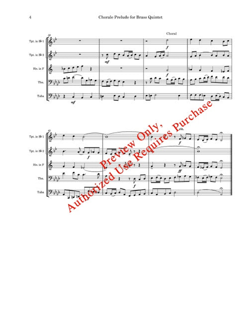 Chorale Prelude for Brass Quintet