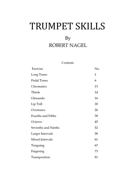 Trumpet Skills - Robert Nagel