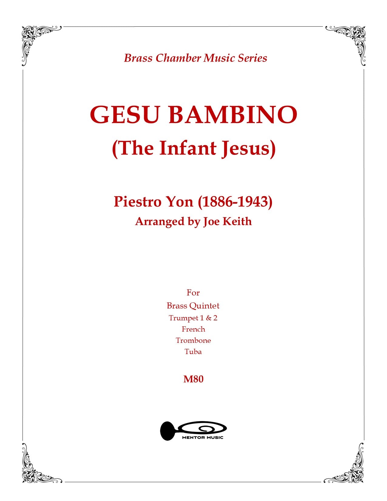 Gesu Bambino for Brass Quintet