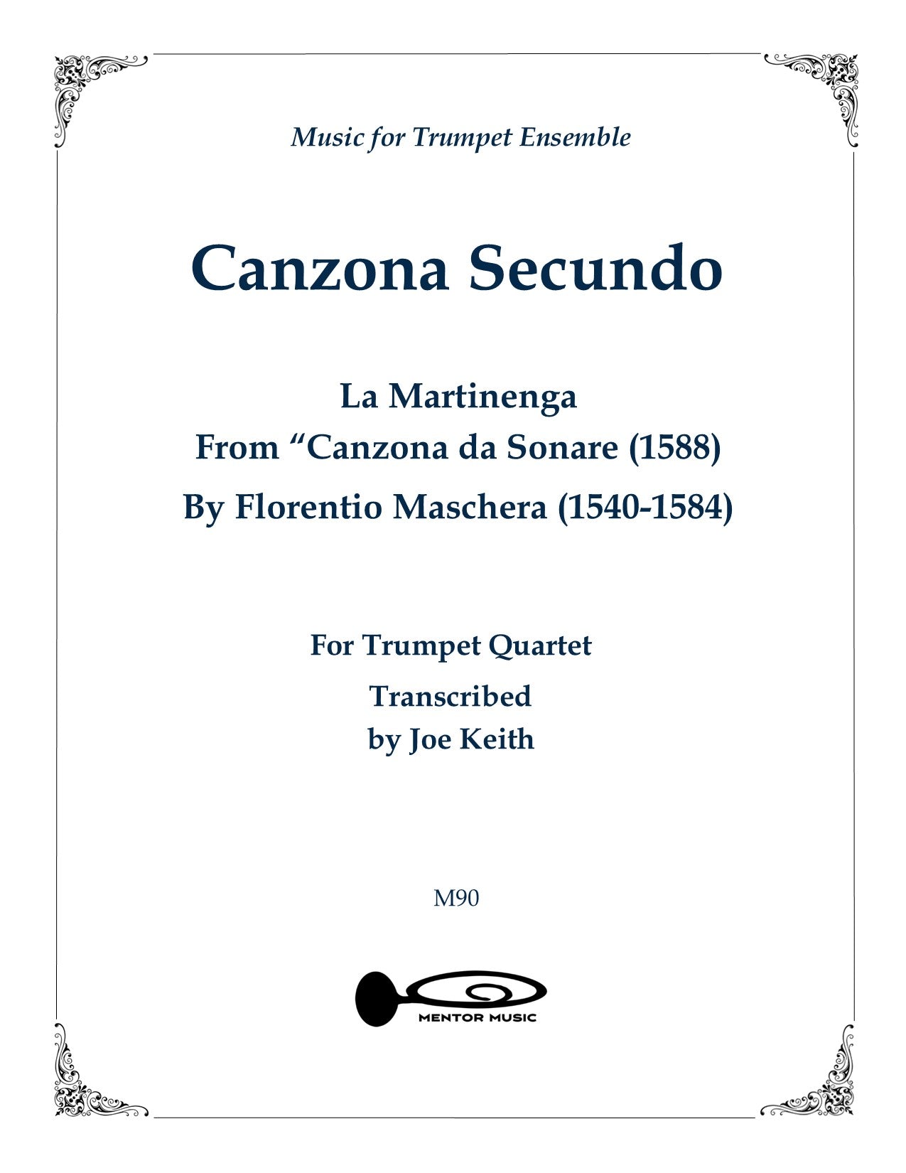 Canzona Secunda (La Martinenga) for 4 Trumpets – sheet music cover