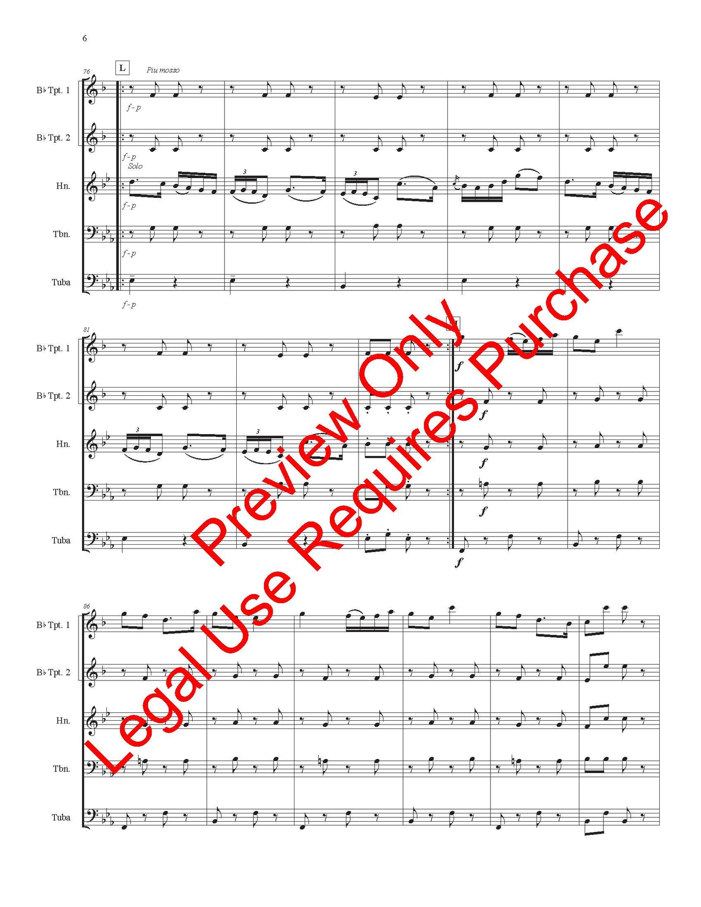 Music Of Stephen Foster - Brass Quintet