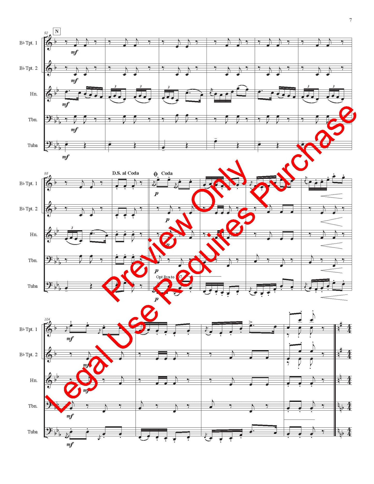 Music Of Stephen Foster - Brass Quintet