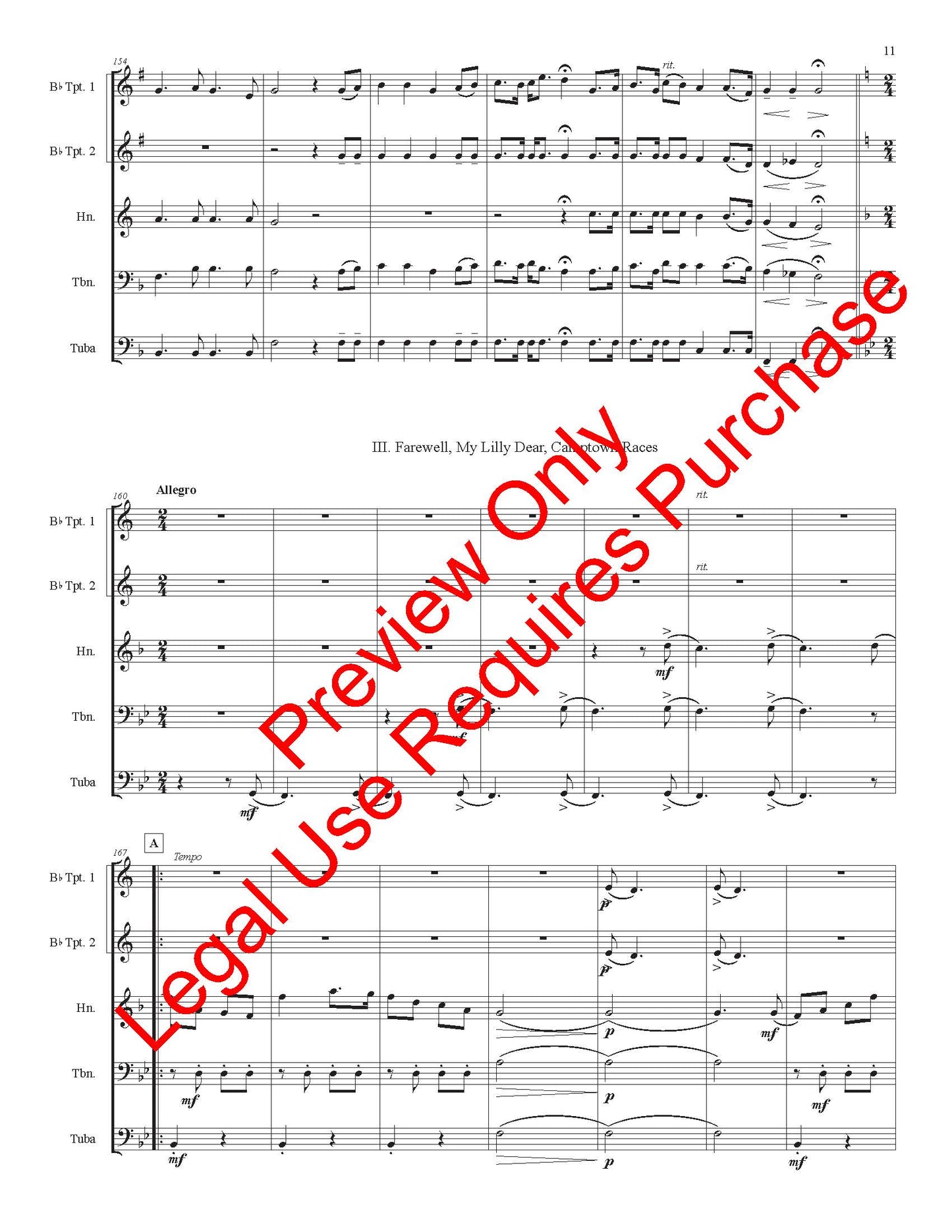 Music Of Stephen Foster - Brass Quintet