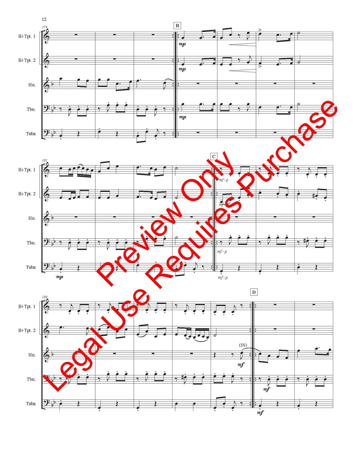 Music Of Stephen Foster - Brass Quintet