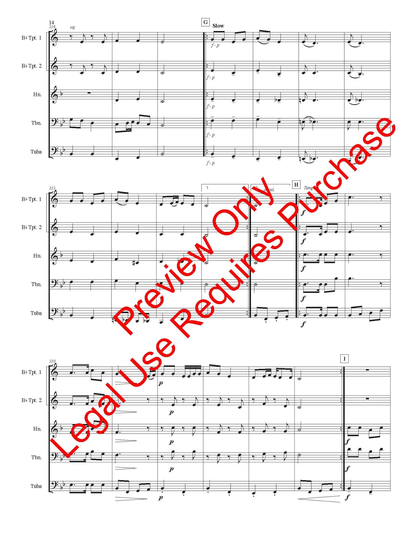 Music Of Stephen Foster - Brass Quintet