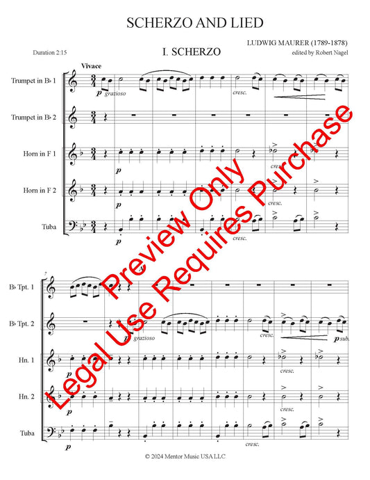 Scherzo and Lied for Brass Quintet