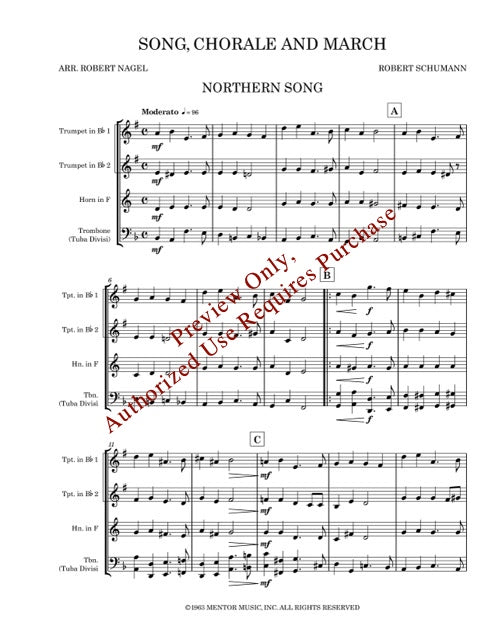 Song, Chorale and March for Brass Quintet