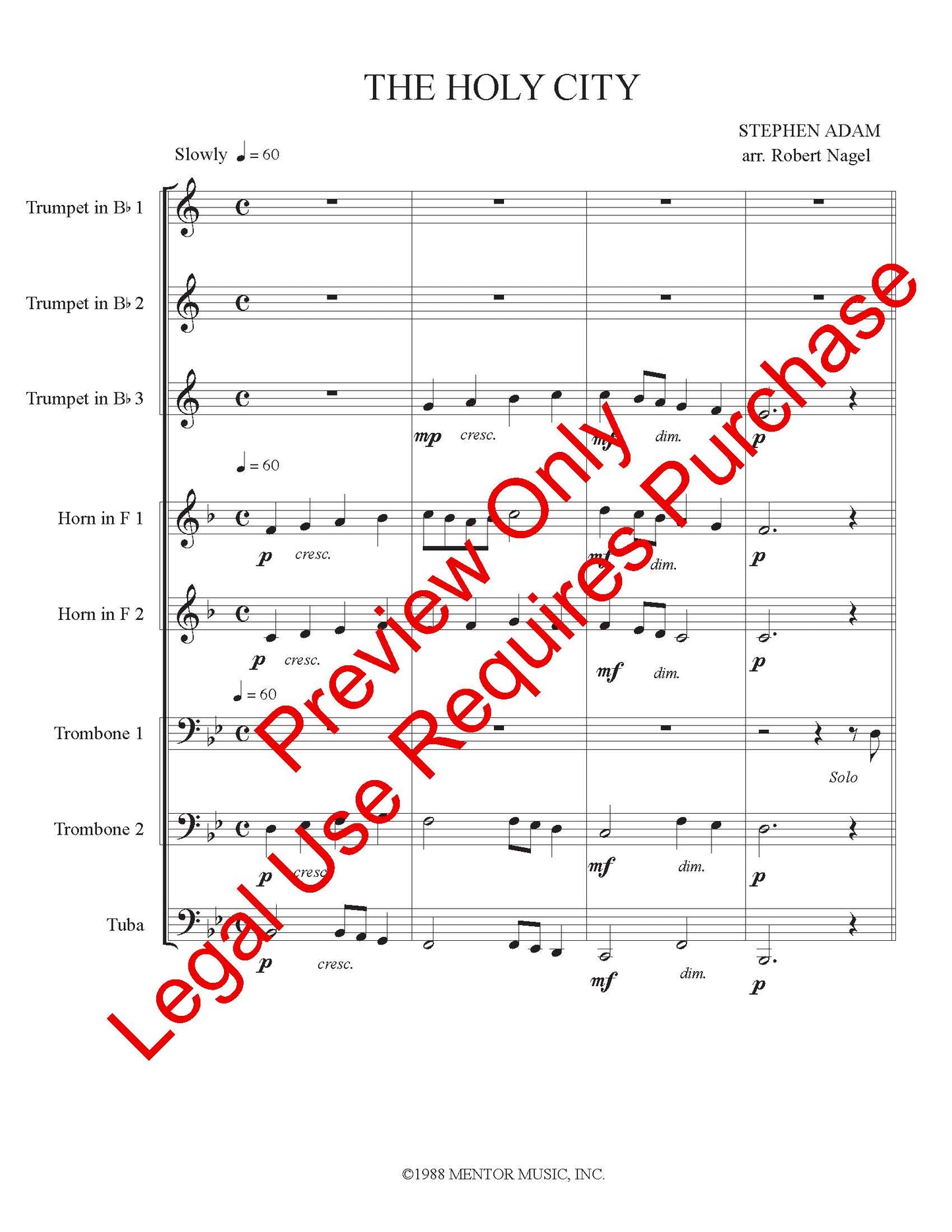 The Holy City - Brass Ensemble