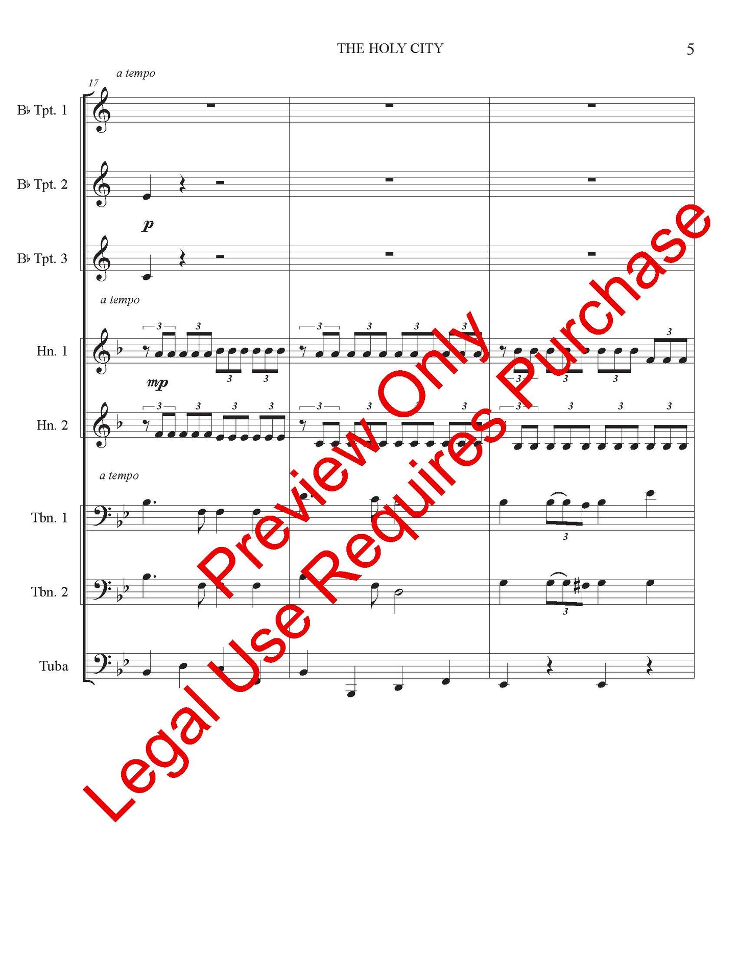 The Holy City - Brass Ensemble