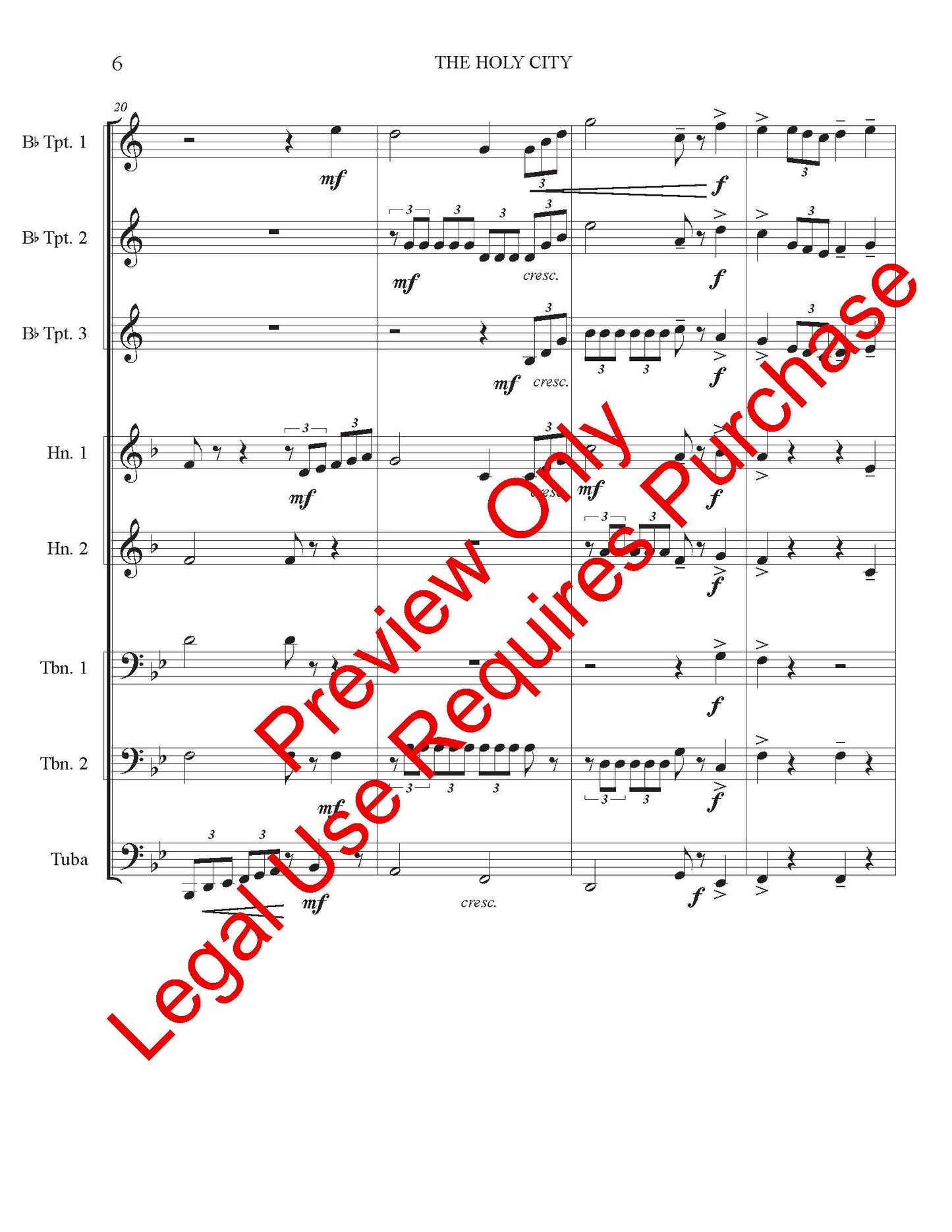 The Holy City - Brass Ensemble