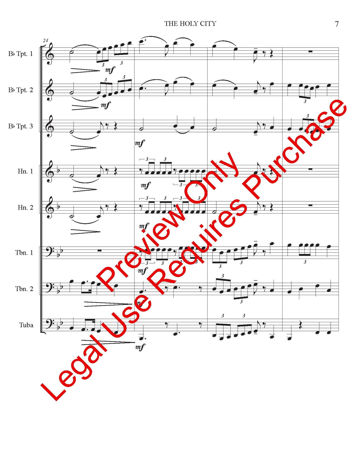 The Holy City - Brass Ensemble