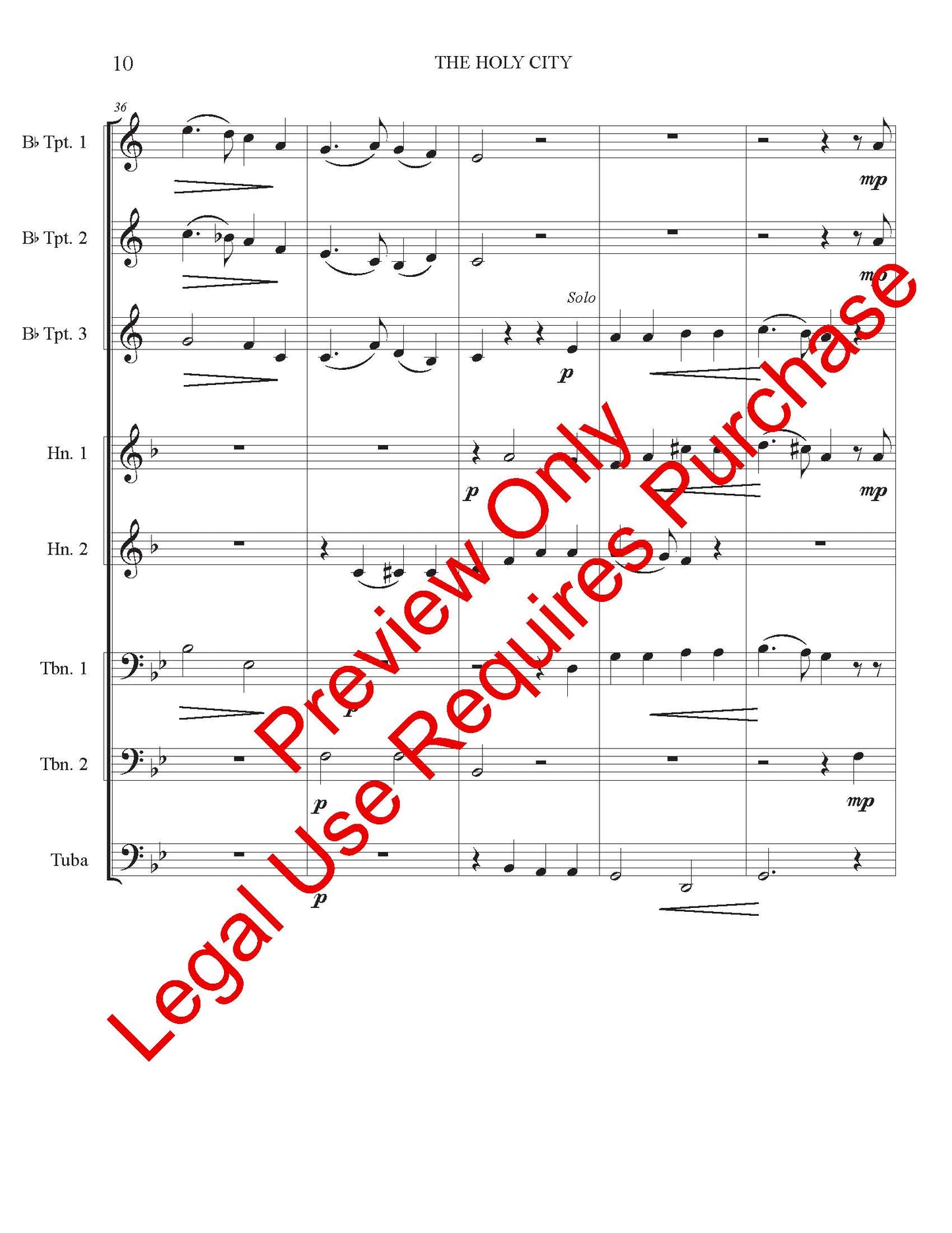 The Holy City - Brass Ensemble