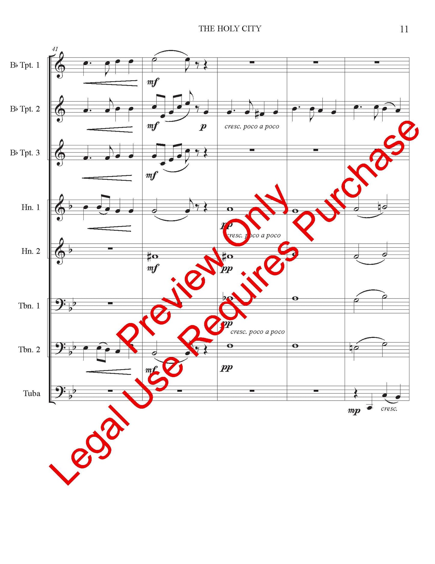 The Holy City - Brass Ensemble