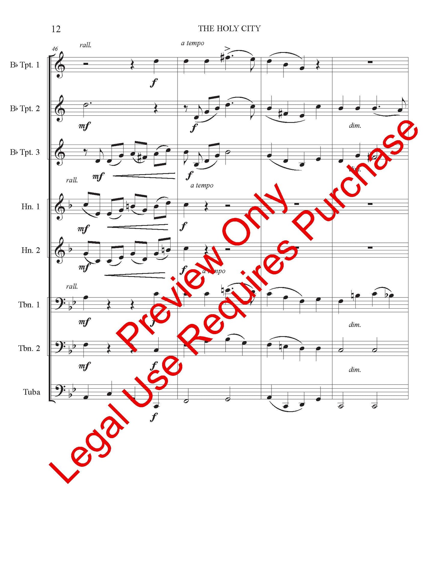 The Holy City - Brass Ensemble
