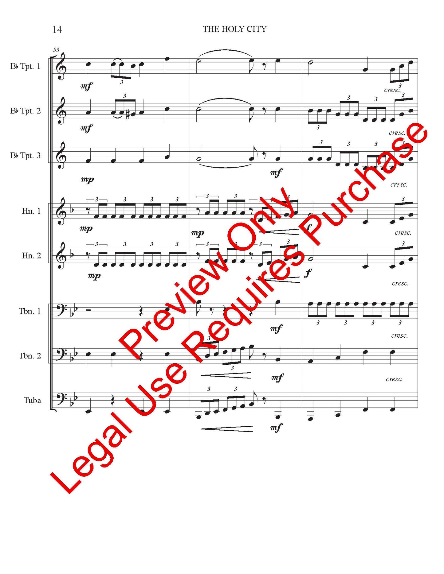 The Holy City - Brass Ensemble