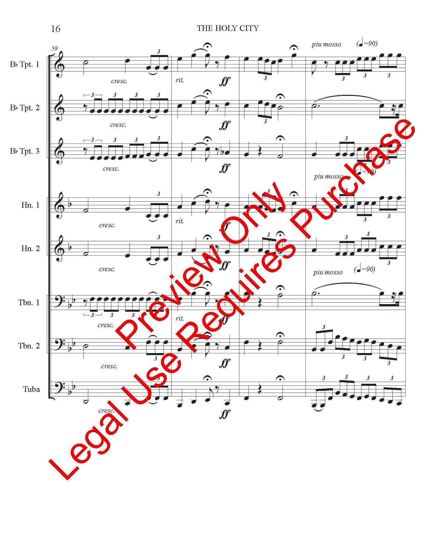 The Holy City - Brass Ensemble