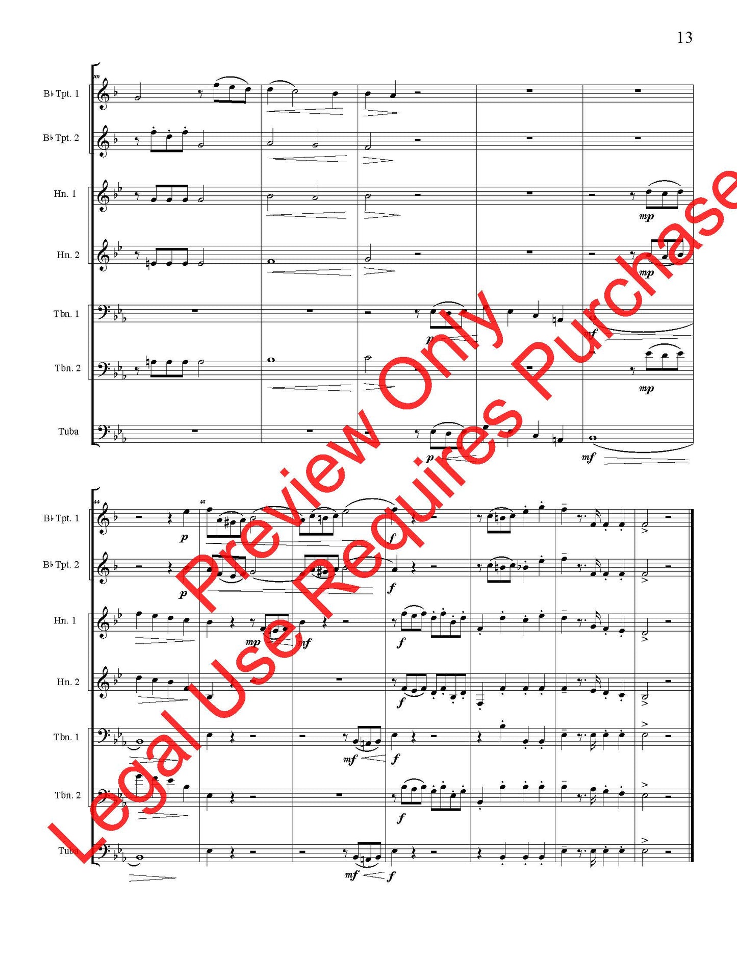 Three Pieces (Ludwig Maurer) - Brass Quintet