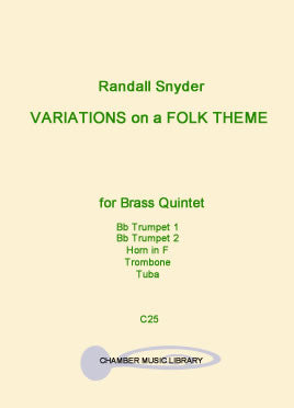 Variations on a Folk Theme (1965) for Brass Quintet